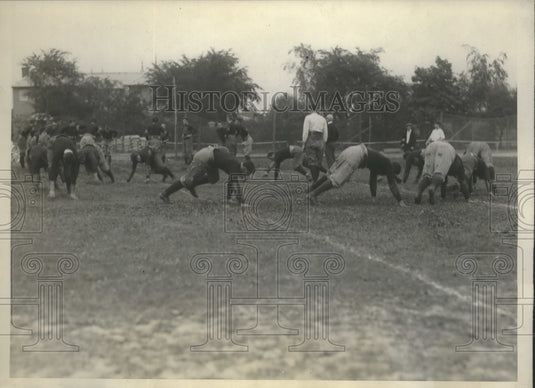 1924 Press Photo Candidates for Harvard Football Team at training Field- Historic Images