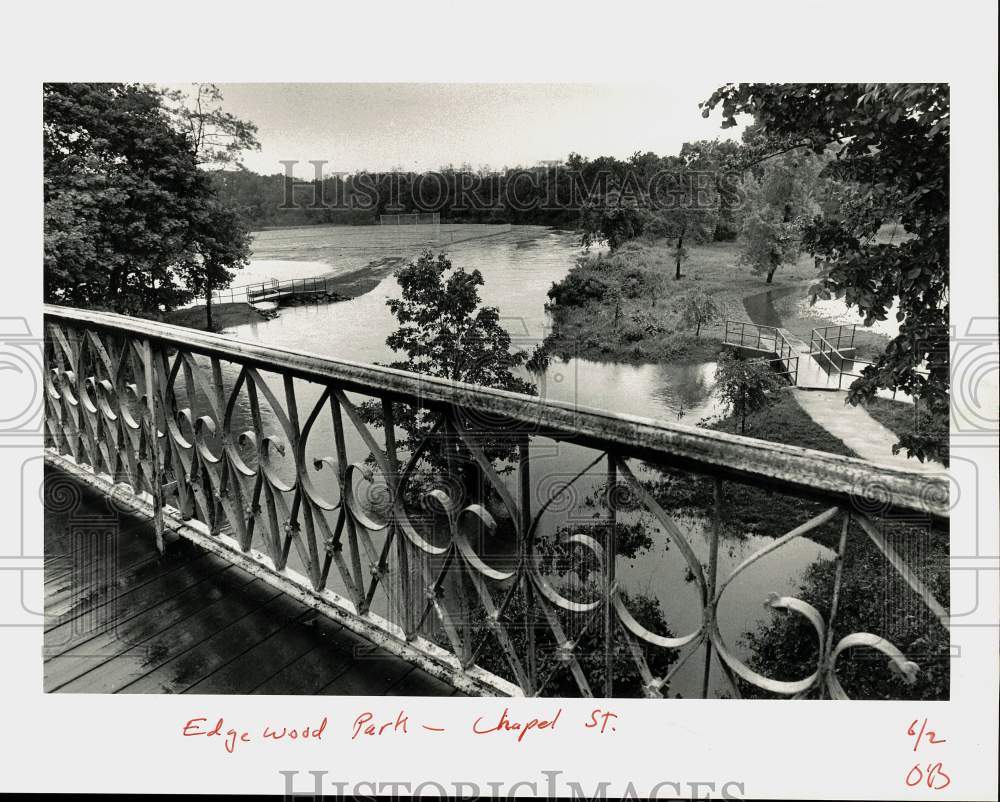 Press Photo Flooding at Edgewood Park, Chapel Street - nha12274- Historic Images