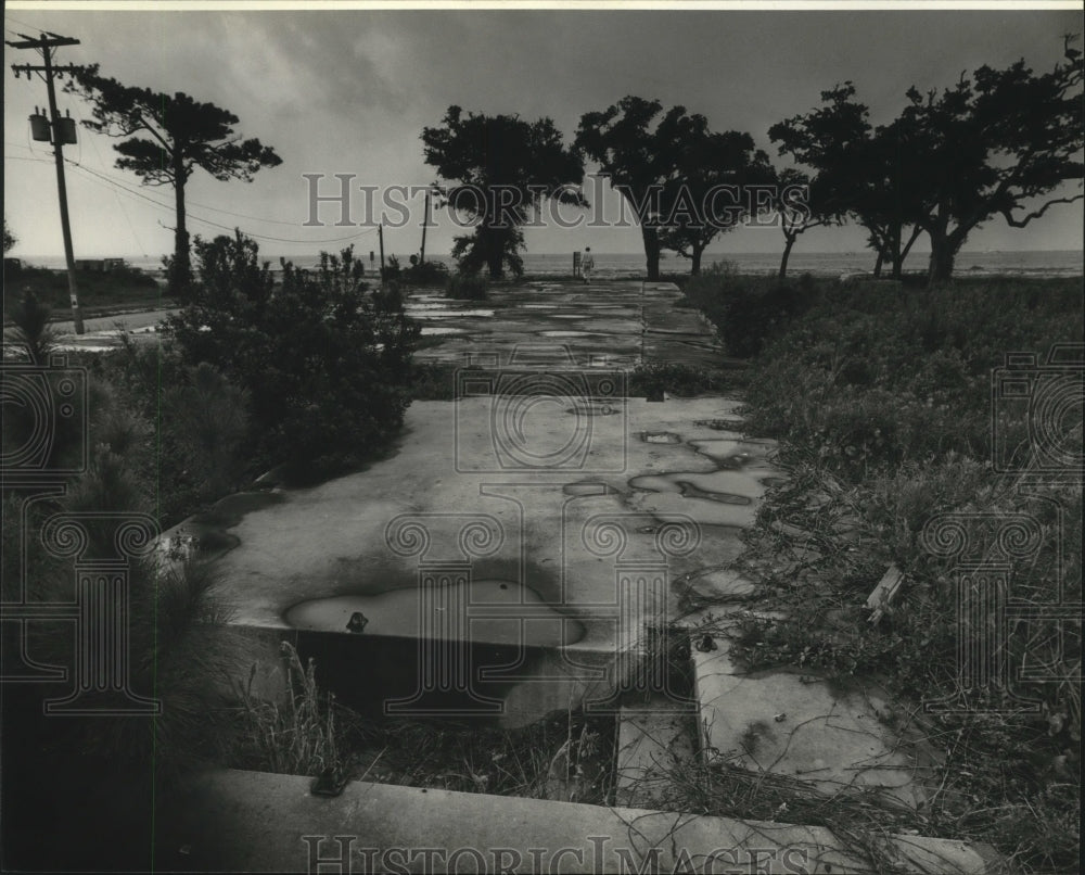 1980 Press Photo Nothing but concrete slabs- Aftermath of Hurricane Camille- Historic Images