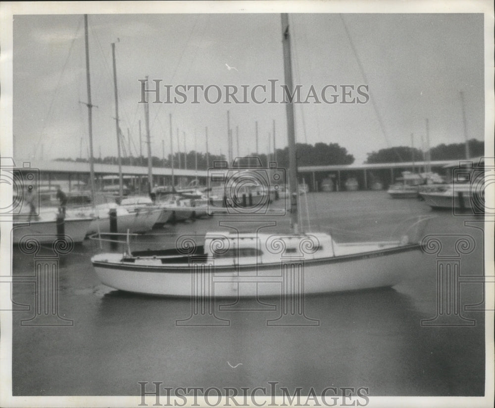 1974 Press Photo Hurricane Carmen - Boats on the New Orleans lakefront.- Historic Images