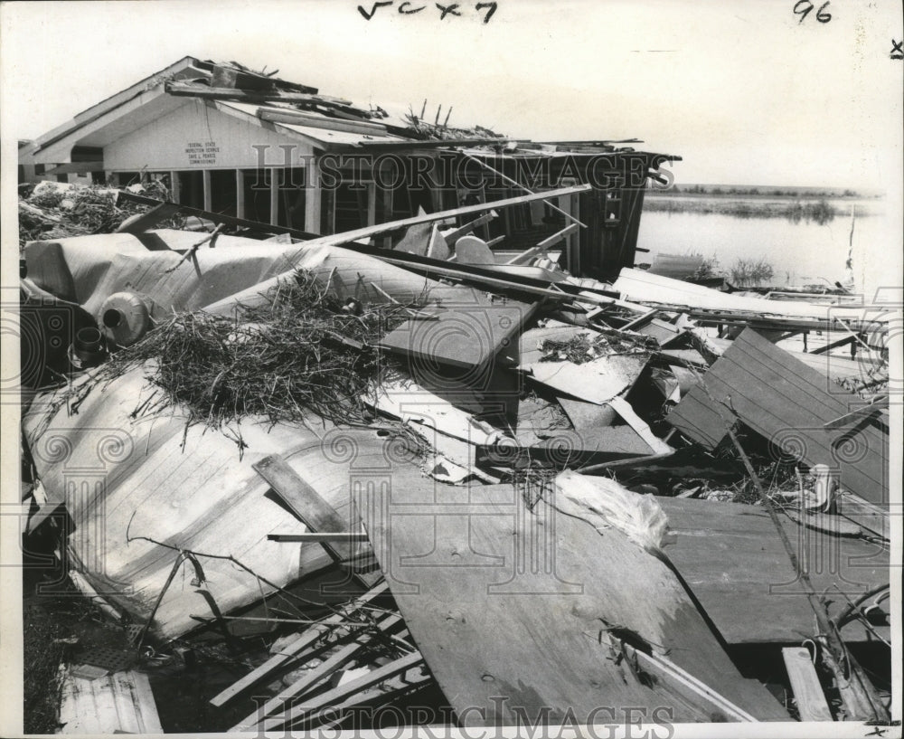 1969 Press Photo Destroyed Homes at Plaquemines After Hurricane Camille- Historic Images