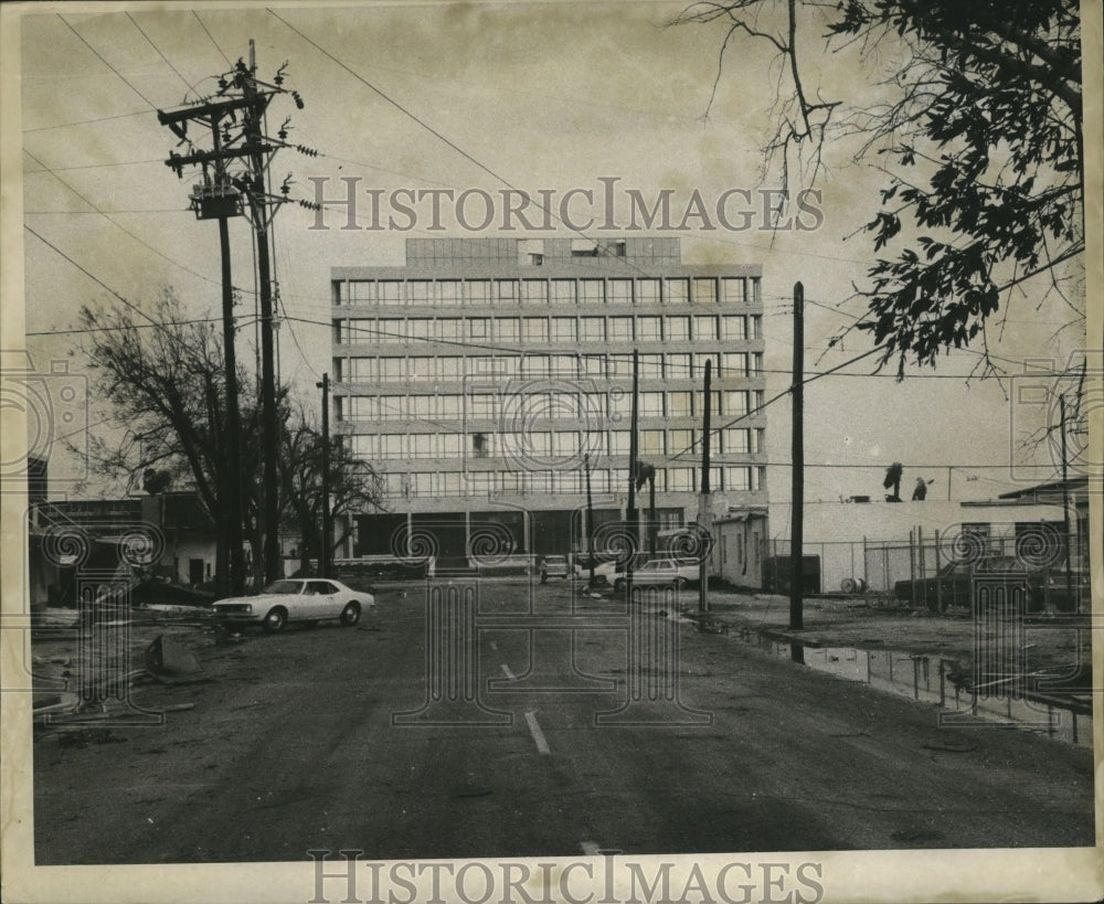 1969 Press Photo Wreckage on Street at Gulfport after Hurricane Camille- Historic Images