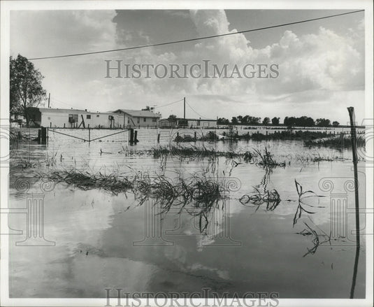 1969 Press Photo Flooded Homes and Trailers Home Place Hurricane Camille- Historic Images