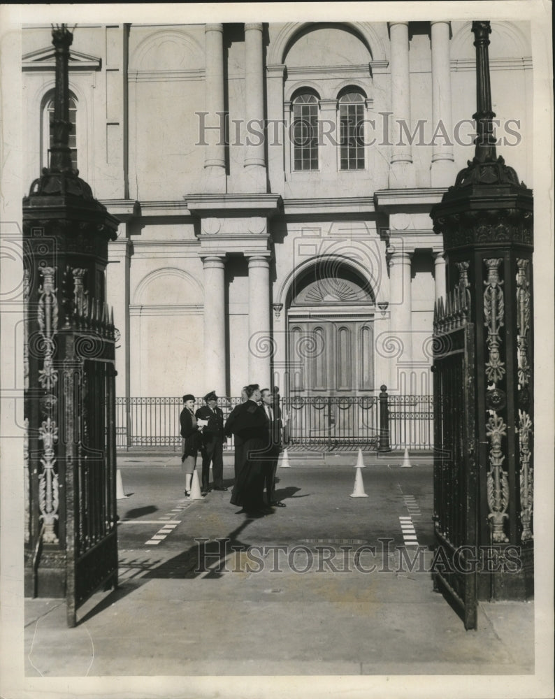 1962 Press Photo Crosswalk from Jackson Square to Saint Louis Cathedral- Historic Images