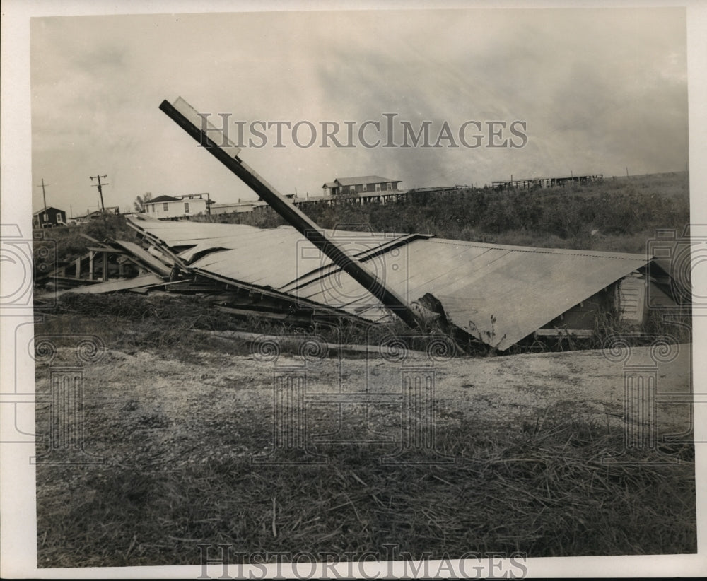 1965 Press Photo Hurricane Betsy - View of damage on Lake Catherine &amp; Hwy. 90.- Historic Images