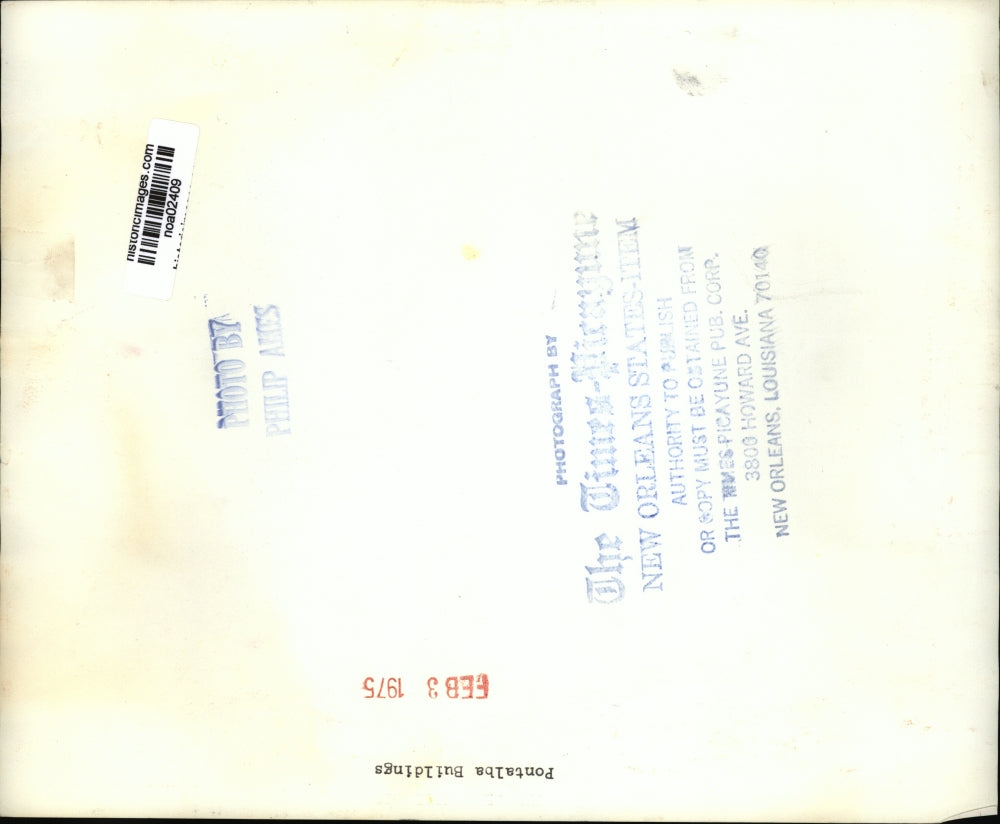 1975 Press Photo New Orleans - Renovation of Pontable Building on Bottom Floor