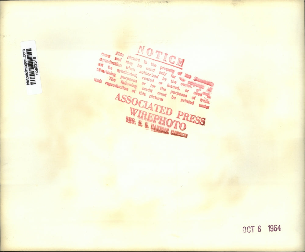 1964 Press Photo Hurricane Hilda- Tornado from Hurricane Hilda smashed this car