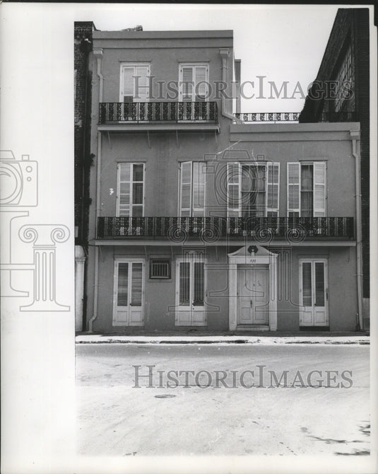 1961 Press Photo House at 533 Toulouse on Jackson Square.- Historic Images