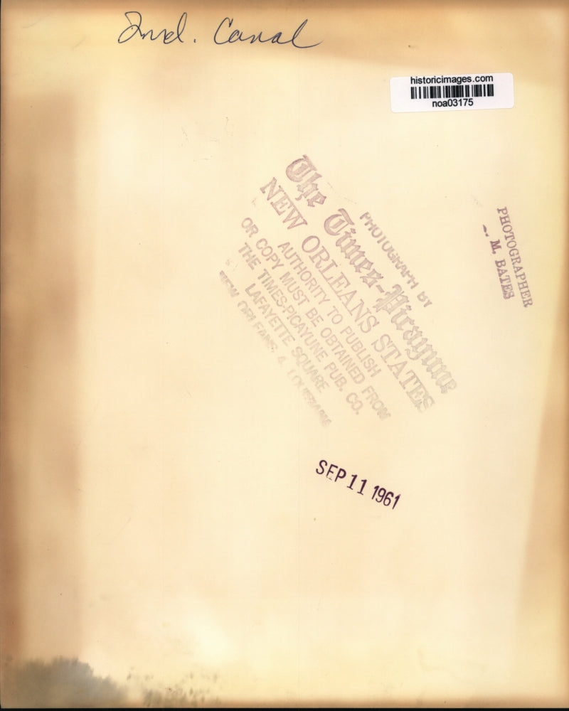 1961 Press Photo Hurricane Carla- aerial view of floodwaters. - noa03175