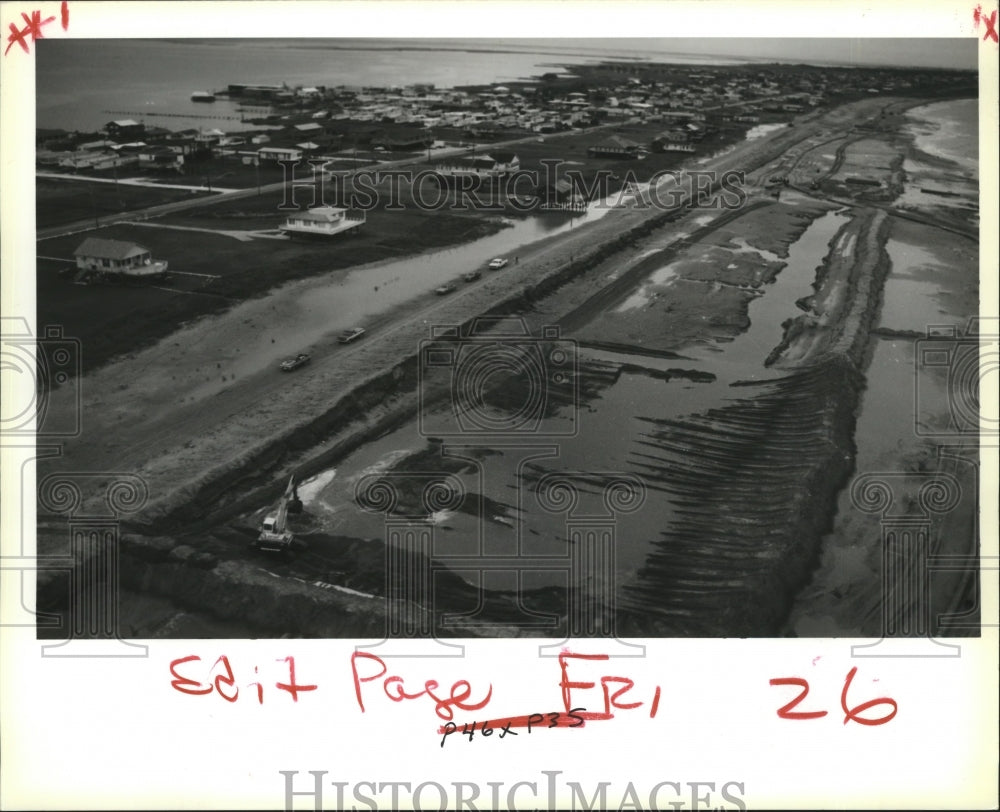 1991 Press Photo Louisiana Wetlands- Corps of engineers project underway.- Historic Images