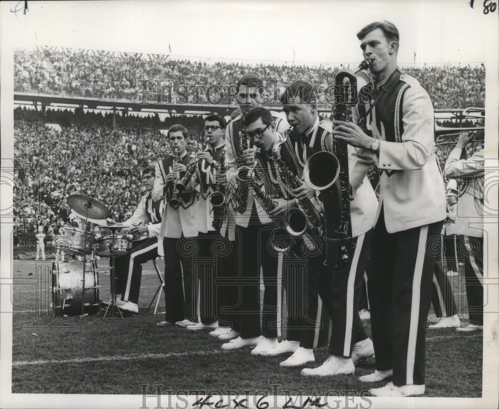 1967 Press Photo Sugar Bowl- Nebraska&#39;s Jazz unit airs some New Orleans style.- Historic Images