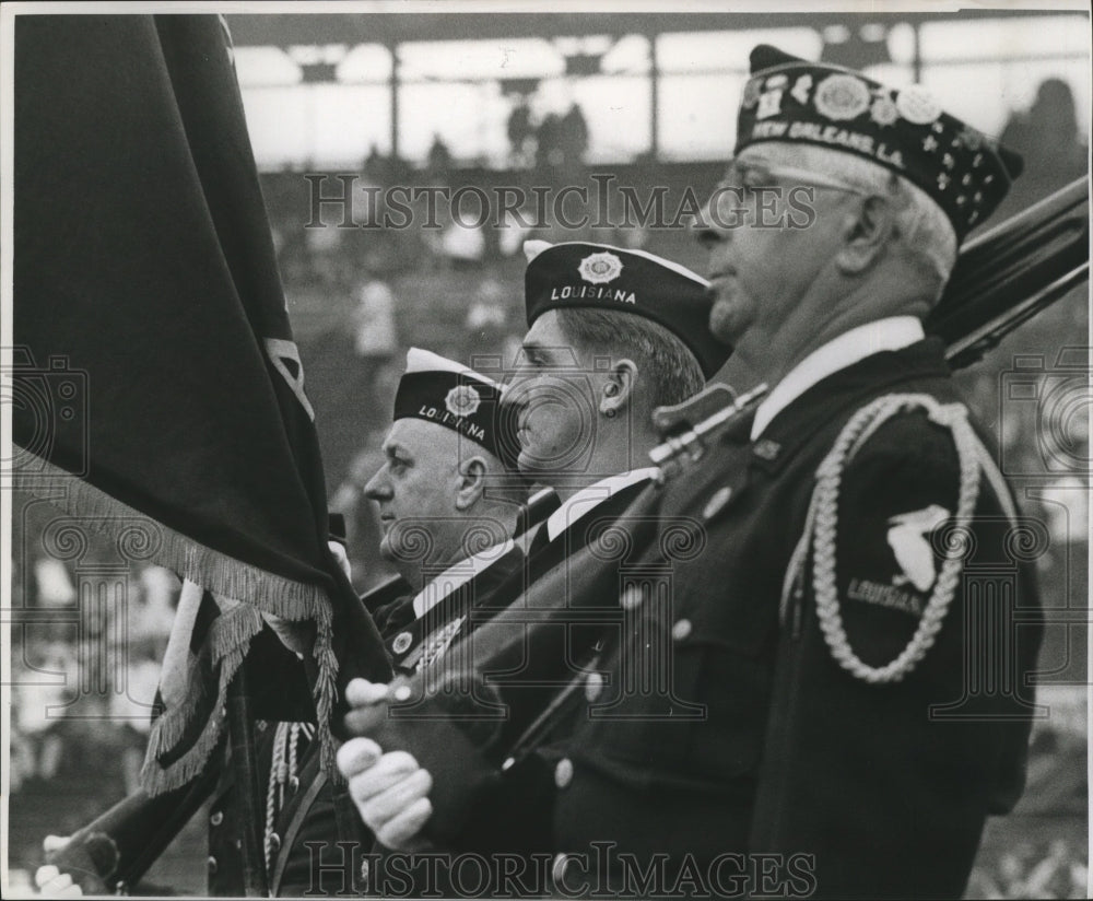 1967 Press Photo Sugar Bowl Classic - New Orleans American Legion Color Guard- Historic Images