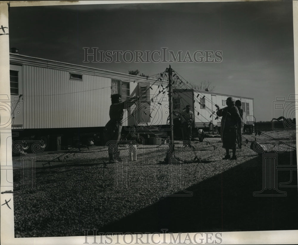 1965 Press Photo Hurricane Betsy- Community Christmas tree erected. - noa05361- Historic Images