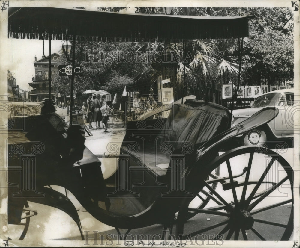 1956 Press Photo New Orleans Jackson Square- Heart of the tourist area.