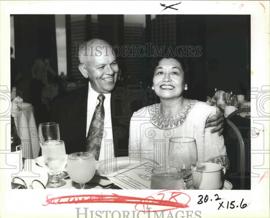 1994 Press Photo Ramiro and Lucy Agudello at WTC event. - noa08872