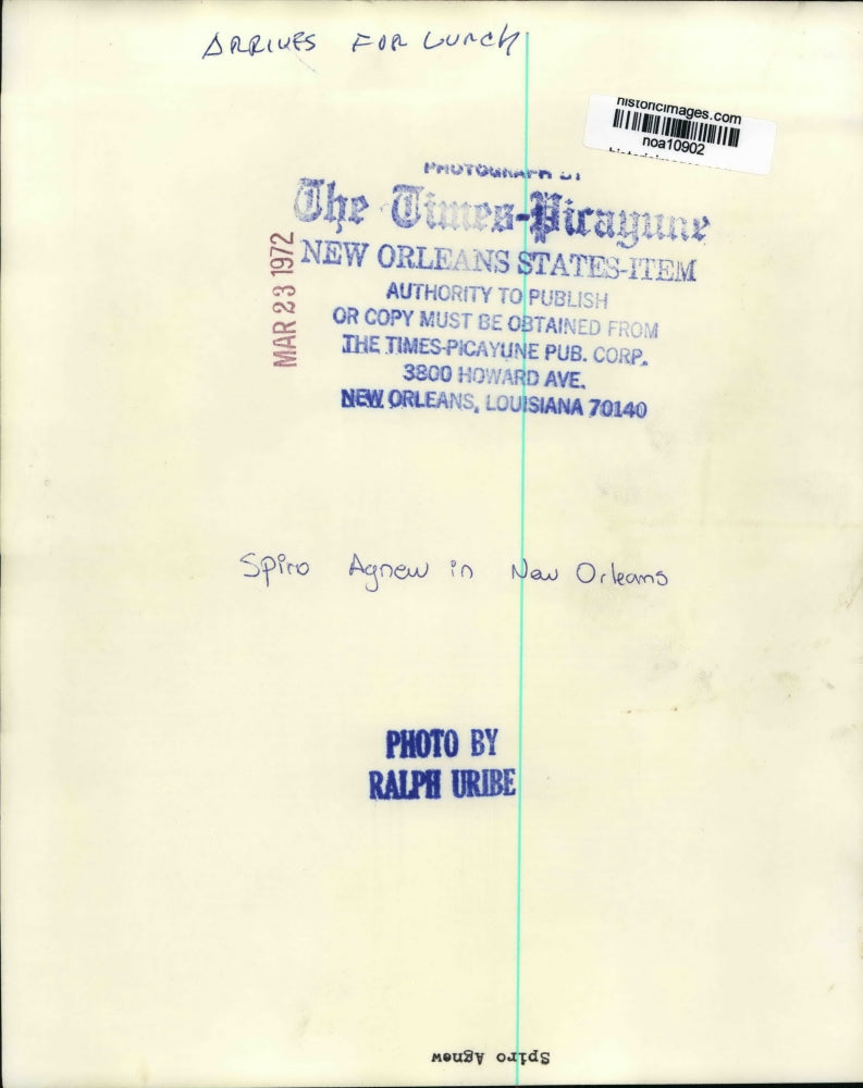 1972 Press Photo Vice President Spiro Agnew in New Orleans, Louisiana.