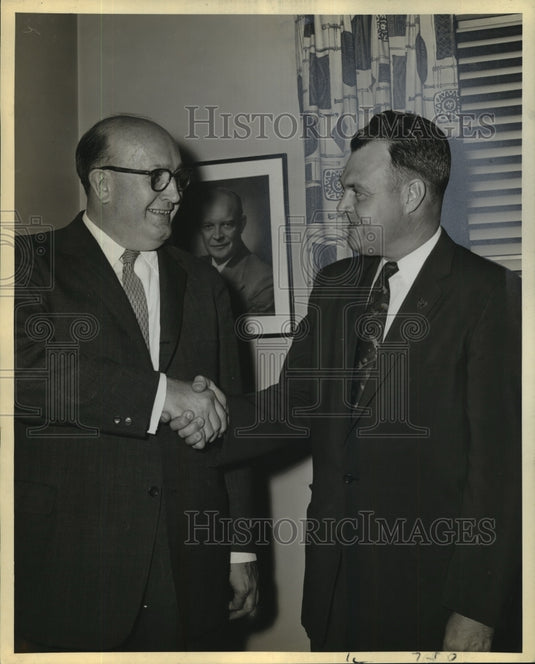 1956 Press Photo Calhoun Allen Jr. and Leonard Hall - noa12787