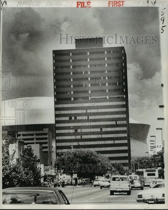 1977 Press Photo Amoco Building- Dedication on June 20, 1977. - noa13969