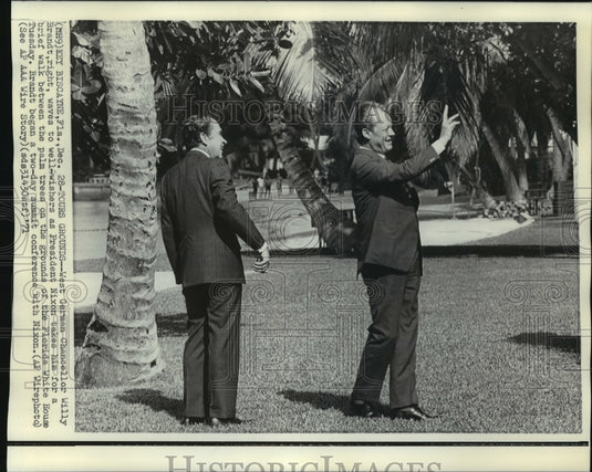 1971 Press Photo West German Chancellor Willy Brandt with President Nixon