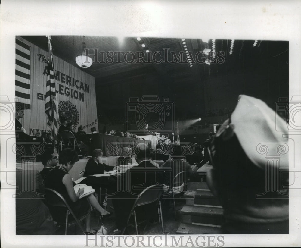 1968 Press Photo American Legion National Convention in New Orleans tables