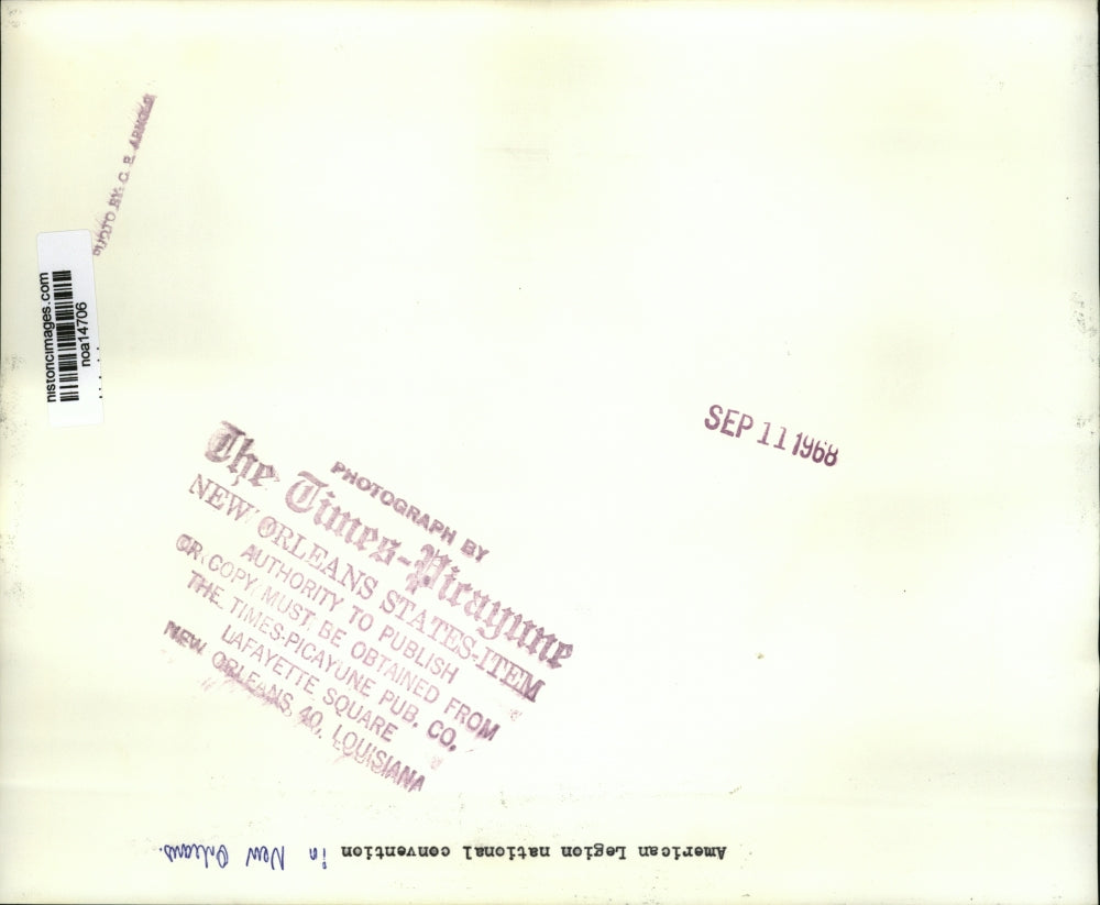 1968 Press Photo American Legion National Convention in New Orleans tables