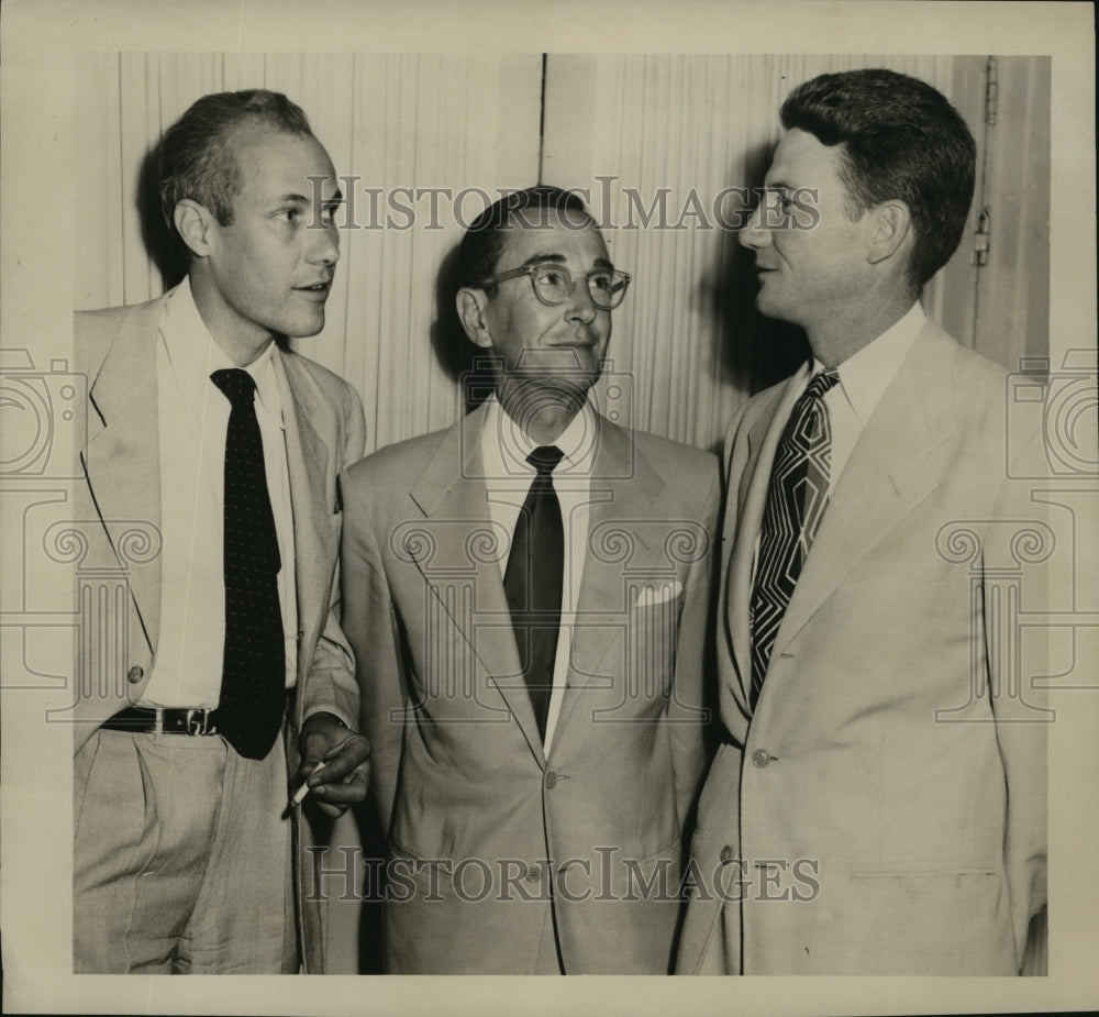 1951 Press Photo Charles G. Andry &amp; John M. Lachin, Jr. &amp; Geo M. Leake