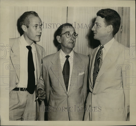 1951 Press Photo Charles G. Andry & John M. Lachin, Jr. & Geo M. Leake