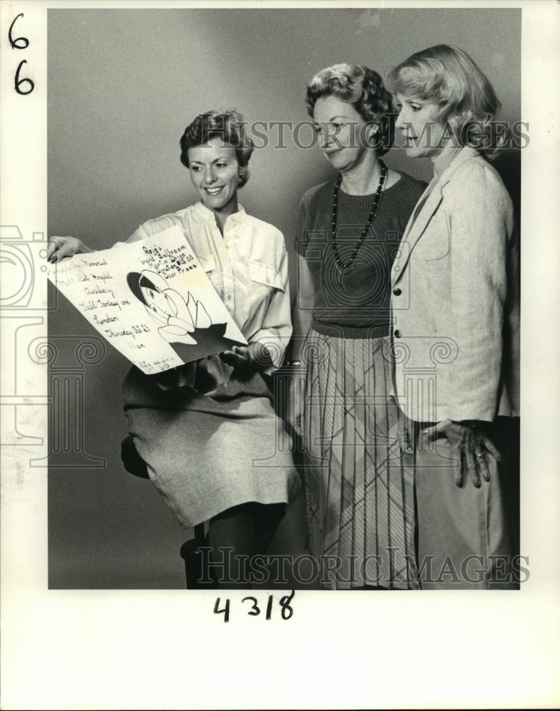 1980 Press Photo Mrs. Angel Alonso, Mrs. Raymond Landreneau & Mrs. Fortenberry