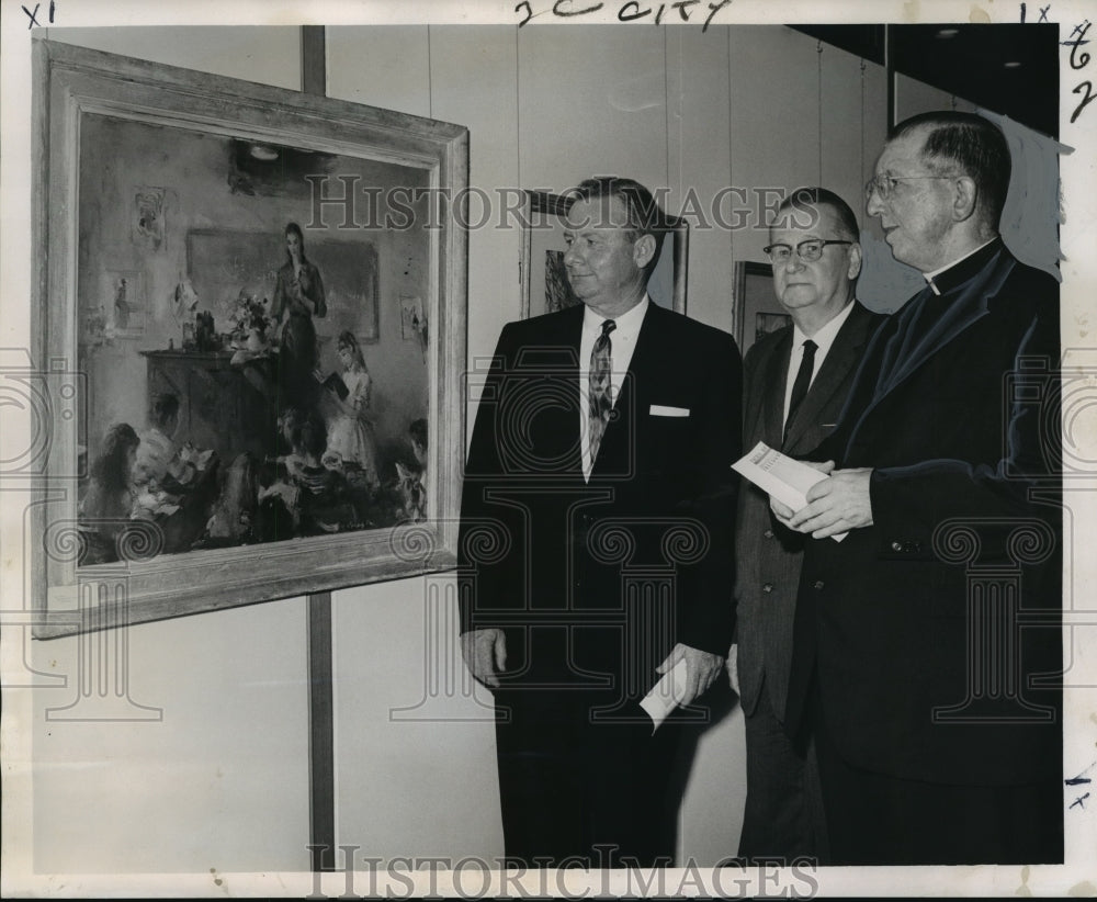 1963 Press Photo &quot;Faces of Freedom&quot; Exhibition - Attendees at Art Exhibit- Historic Images