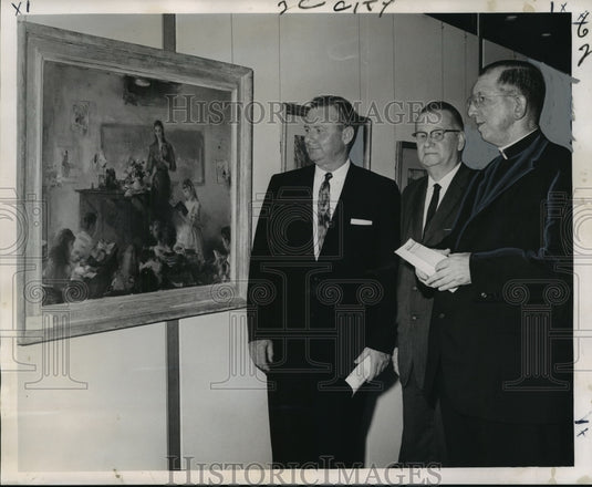 1963 Press Photo "Faces of Freedom" Exhibition - Attendees at Art Exhibit- Historic Images