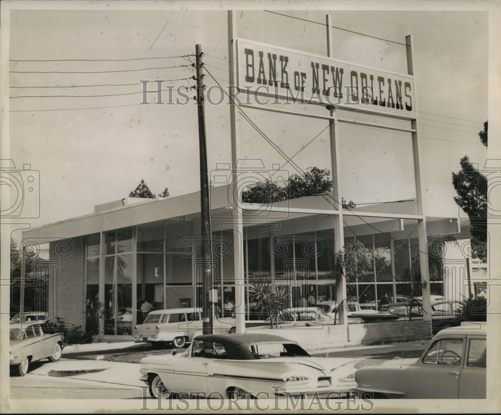 1960 Press Photo Bank of New Orleans at 118 City Park Avenue - noa15745
