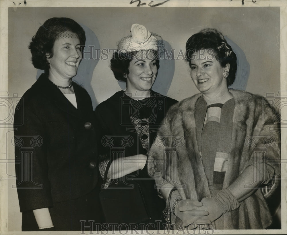 1962 Press Photo Heads of Women of Christ Mrs. Kennedy, Mrs. Anderson, Mrs. Leto- Historic Images