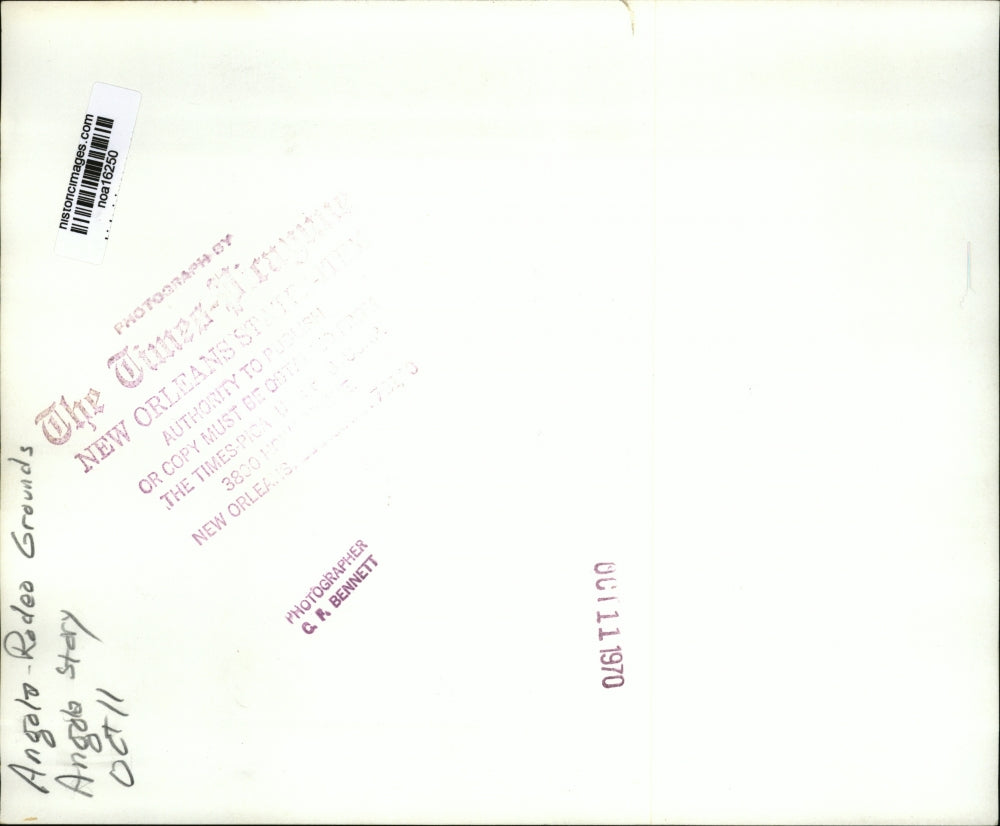 1970 Press Photo Angola Prison Rodeo Grounds - noa16250