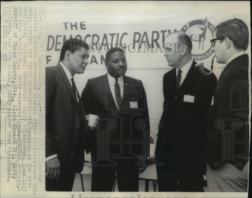 1967 Press Photo National Democratic Party of Alabama - Party Officials- Historic Images