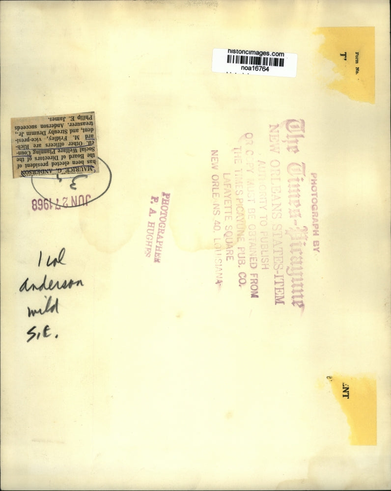 1968 Press Photo Maurice G Anderson president of Social Welfare Planning Council