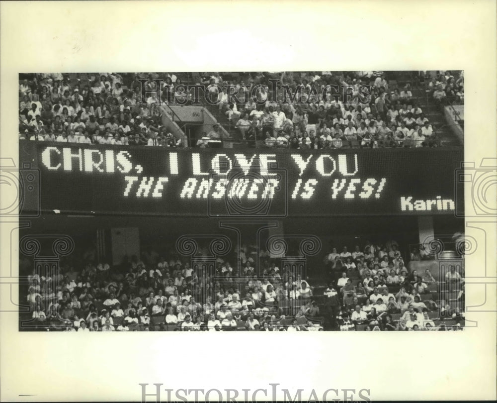 1986 Press Photo New Orleans Superdome - Chris Aubert Proposal Response- Historic Images