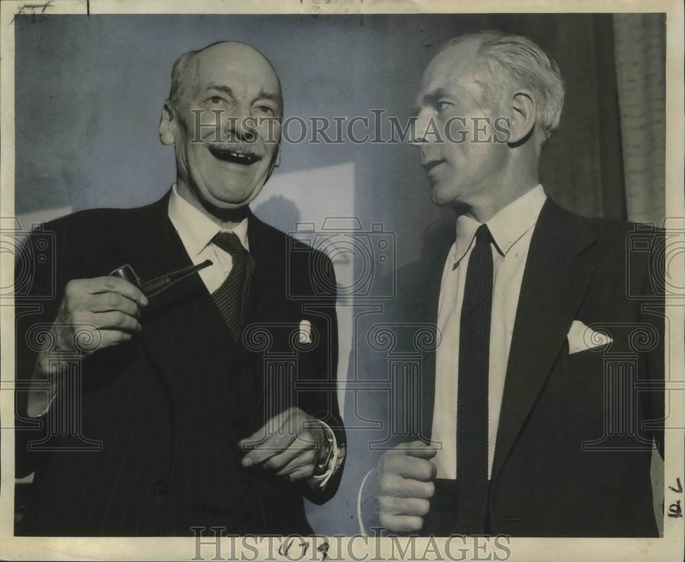 1959 Press Photo Clement Attlee and Other Man - noa17559- Historic Images