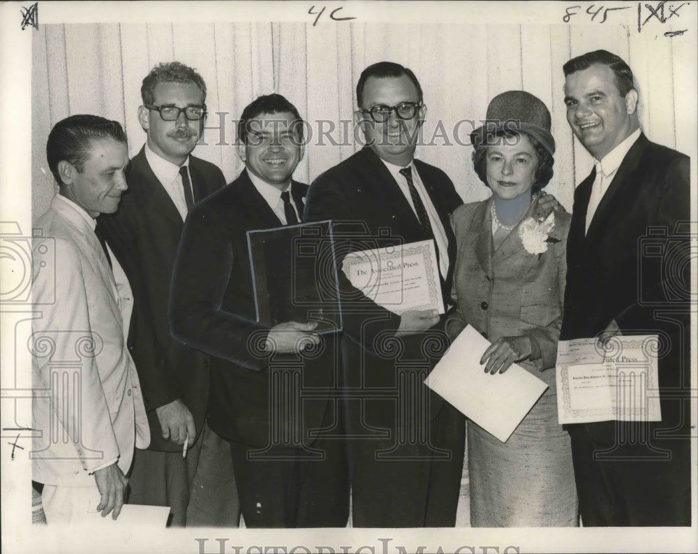 1965 Press Photo Associated Press Association - Erby Aucoin and Other Winners- Historic Images