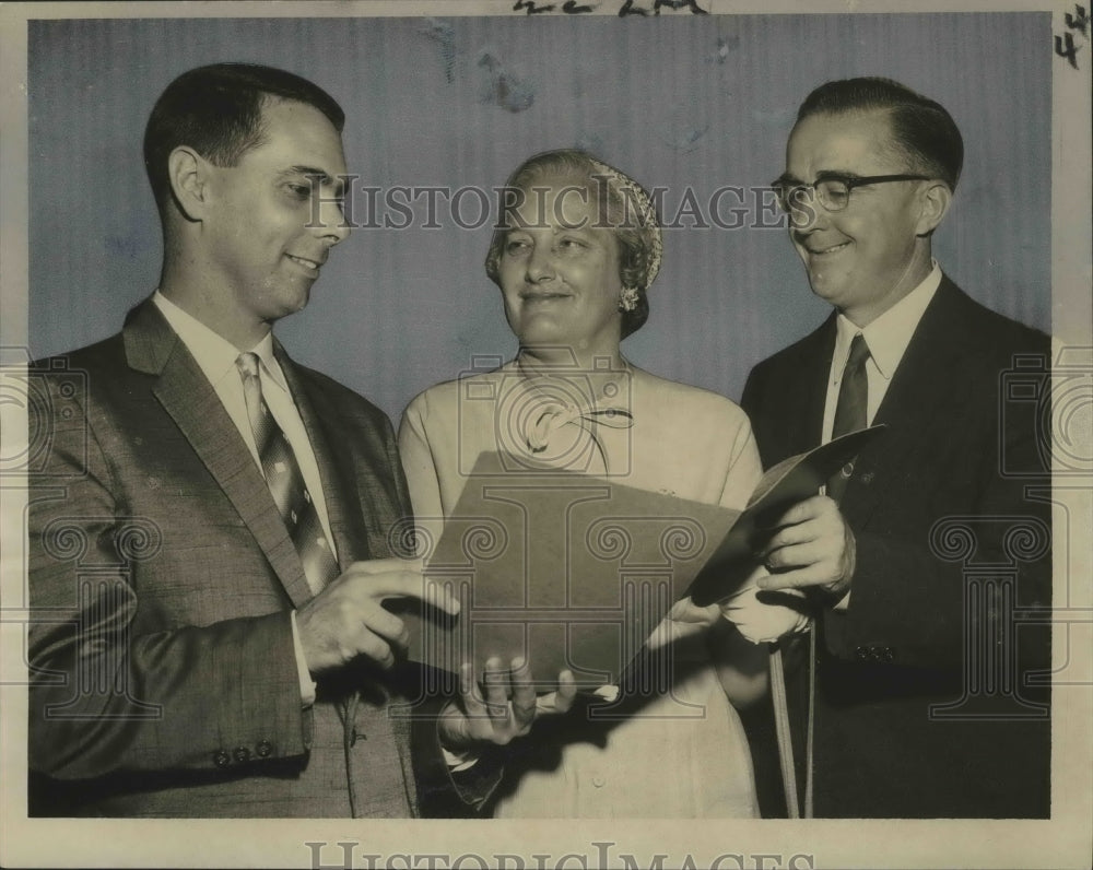 1956 Press Photo Louisiana-Mississippi Associated Press Association - Officers- Historic Images