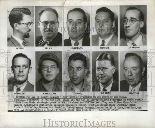 1955 Press Photo Associated Press - Writers for AP Symposium, State of the World