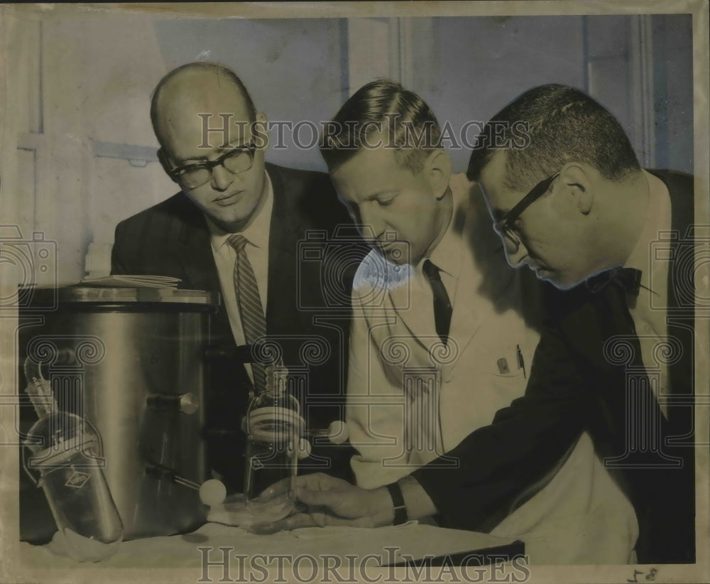 1963 Press Photo Richard Dickerson, Enno Schoenhardt, and Dr. Hans Weill- Historic Images