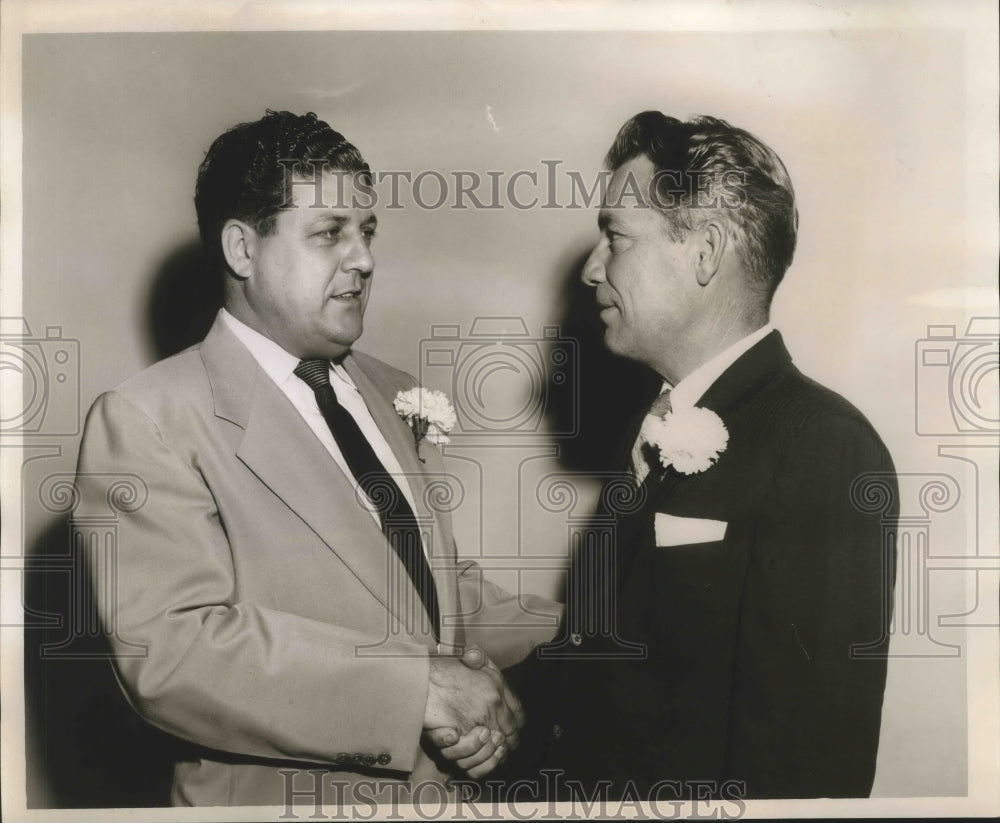 1959 Press Photo Beachmembers - Alex Asprodites, President and Alvin J. Dupre- Historic Images