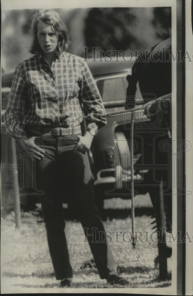 1967 Press Photo Royal Family - Princess Anne at Windsor Great Park for Polo