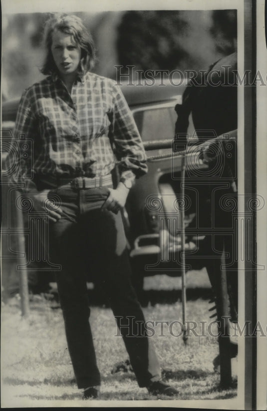 1967 Press Photo Royal Family - Princess Anne at Windsor Great Park for Polo