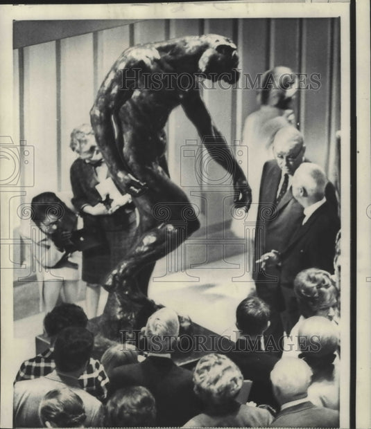 1968 Press Photo Atlanta Memorial Arts Center - Auguste Rodin's "L'Ombre"- Historic Images
