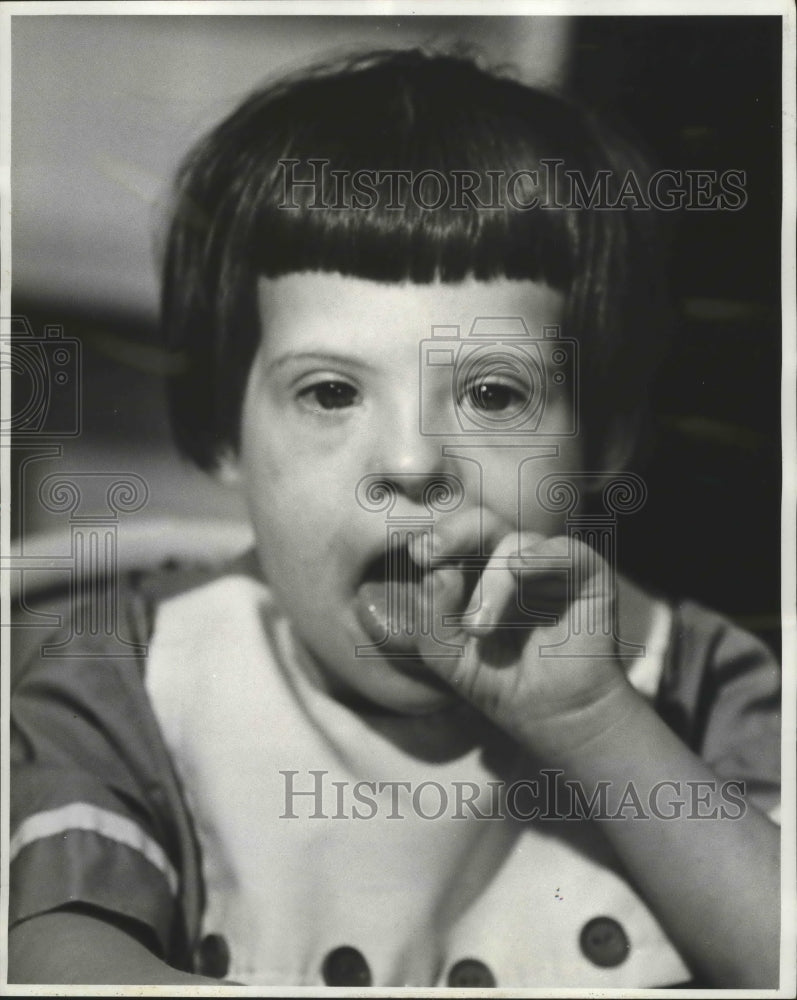 1967 Press Photo Association for Retarded Children - Child in Speech Therapy- Historic Images