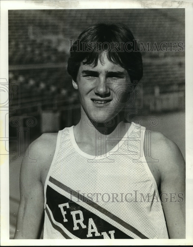 1983 Press Photo Franklin Track and Field Athlete Paul Arceneaux - noa19611- Historic Images