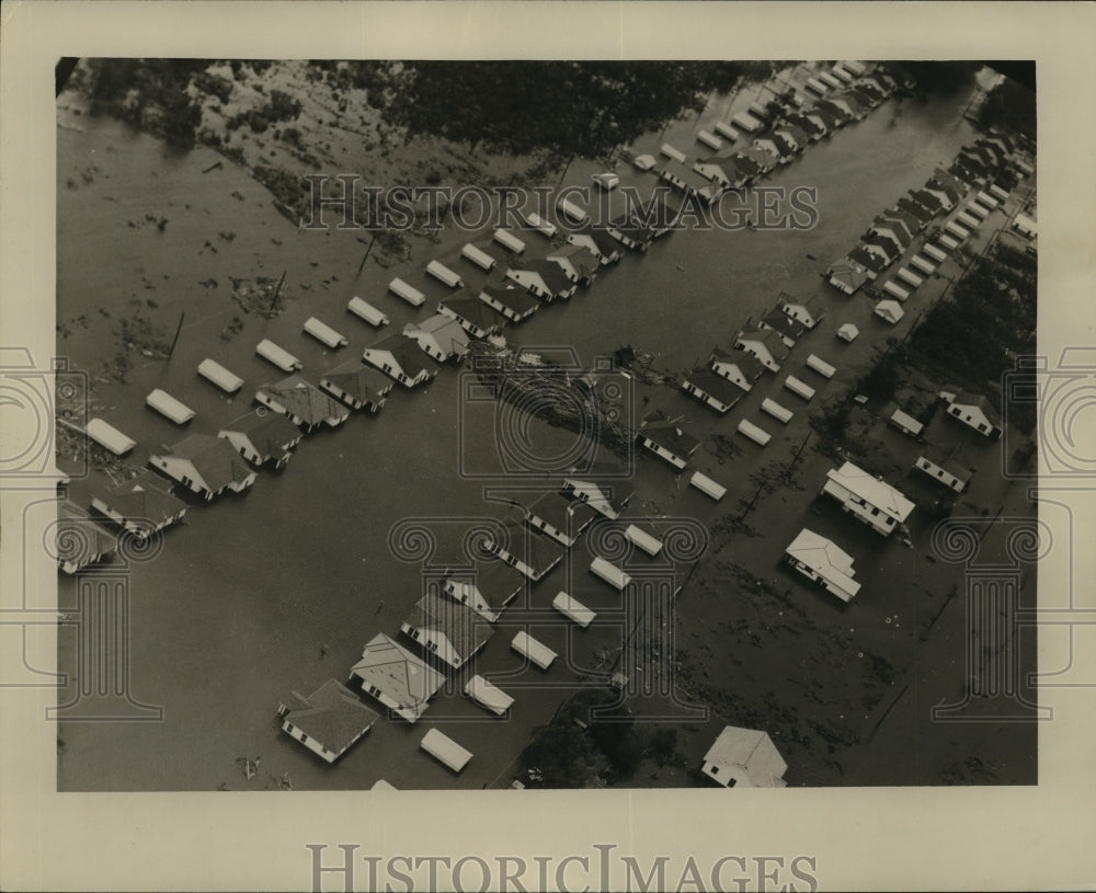 1947 Press Photo Flooding in Metairie, Louisiana, Aerial View - noa20296- Historic Images