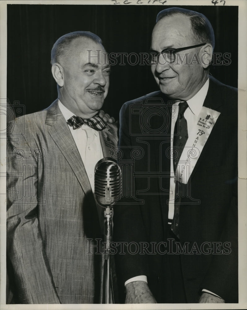 1959 Press Photo Joseph Archer, J.A. Cheneval, New Orleans Printing Press Union- Historic Images