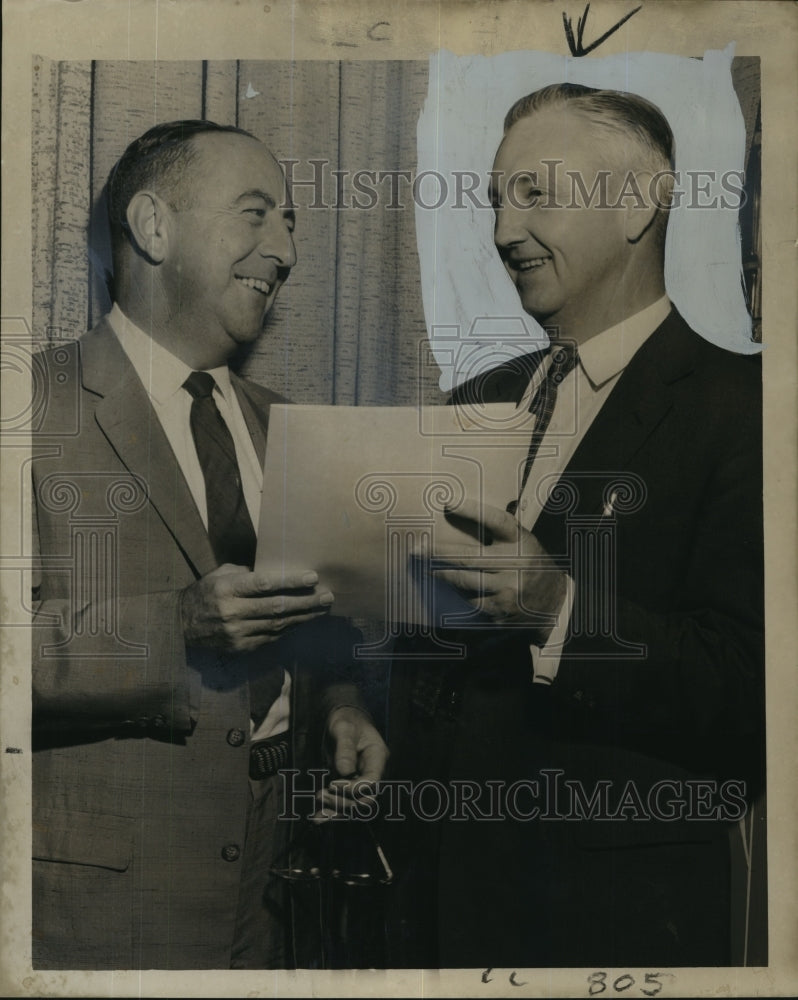 1956 Press Photo John O&#39;Connor and Jesse H. Bankston at Mental Health Symposium- Historic Images